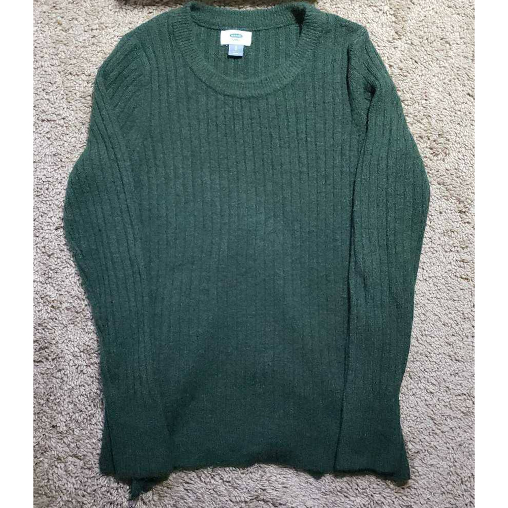 Old Navy Womens Pullover Sweater Green Marled Acrylic Blend Long Sleeve Soft S